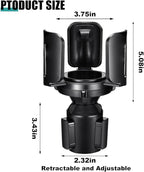Car Cup Holder Expander, All Purpose Cup Holder Adapter with Adjustable Base, Auto Cup Organizer Expander Holder Compatible with 3.04" to 5.25" Bottles, Mugs, Drinks, Foods (1 PC)