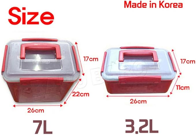 7L-1, 3.2L-2, Airtight Kimchi Container with Handle, Multi-Purpose Food Storage Box,Translucent lid container,Kimchi Fermenta