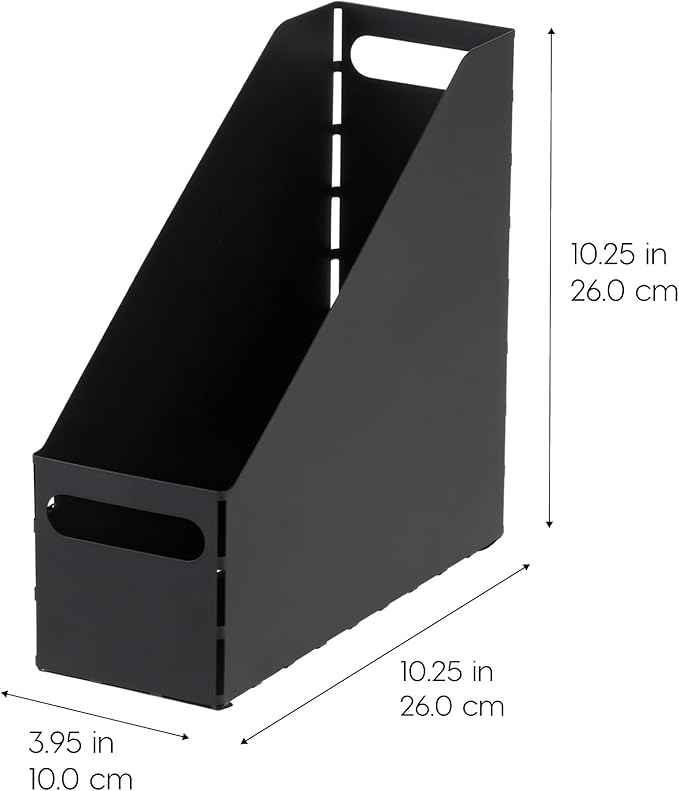 IRIS USA Metal Magazine File Holders, 6 Pack, For Letter/Legal File, Durable Vertical Desktop File Paper Organizer, File Stor