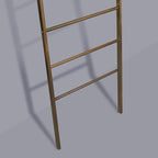 Solid Wood Decorative Ladder - Leaning Blanket Rack for Home Decor Rubbed Walnut