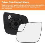 Senzeal Driver Side Heated Mirror with Blind Spot Mirror for Chevrolet Chevy Colorado GMC Canyon 2015-2022 Rearview Mirrors Glass Replaces 23191160 (Left Side)
