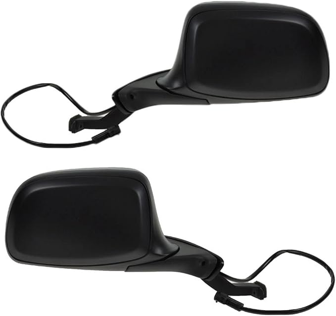 TRQ Driver and Passenger Side Mirror Assembly Set Power Foldaway Smooth Paint to Match Compatible with 1992-1996 Ford Bronco 