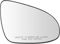 TRQ Passenger Side Mirror Glass Snap On Clear Compatible with 2014-2019 Toyota Corolla