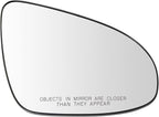 TRQ Passenger Side Mirror Glass Snap On Clear Compatible with 2014-2019 Toyota Corolla