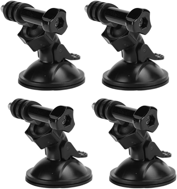 Universal Car Dash Cam Mount - Vacuum Suction Cup Holder with 4 Interchangeable Heads for GPS Navigation and Dashboard Recorder(Triadius Shape Heads)