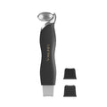3-in-1 Ice Roller for Face & Eyes – Cooling Facial Roller, Pore Cleansing Tool with 2 Silicone Brushes, Stainless Steel Roller for Puffiness & Pores (Black)