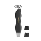 3-in-1 Ice Roller for Face & Eyes – Cooling Facial Roller, Pore Cleansing Tool with 2 Silicone Brushes, Stainless Steel Roller for Puffiness & Pores (Black)