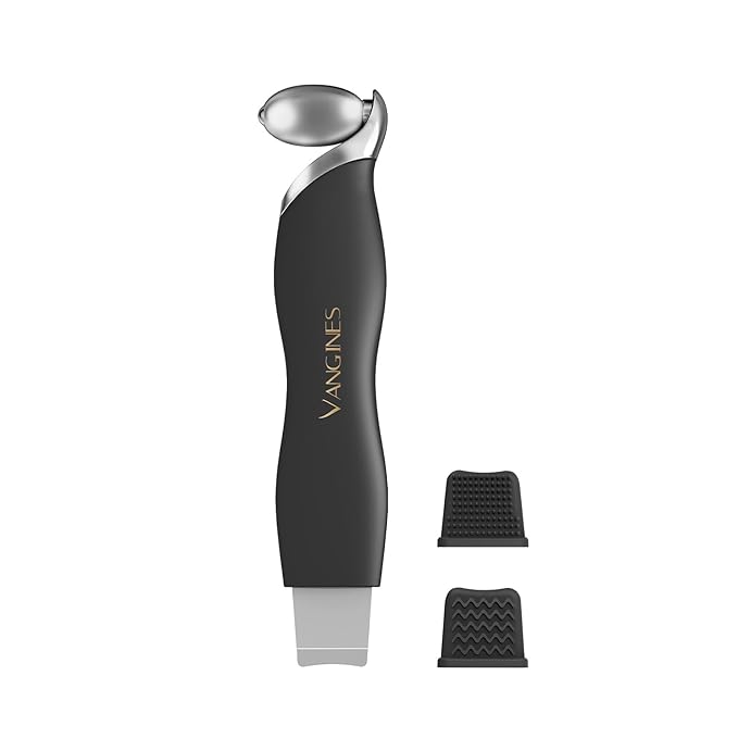 3-in-1 Ice Roller for Face & Eyes – Cooling Facial Roller, Pore Cleansing Tool with 2 Silicone Brushes, Stainless Steel Roller for Puffiness & Pores (Black)