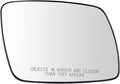 TRQ Passenger Side Mirror Glass with Backing Plate Convex Snap-On Compatible with 2009-2019 Dodge Journey