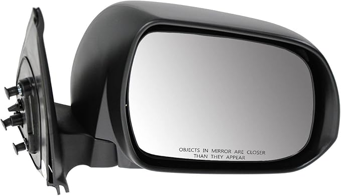 TRQ 2 Piece Driver and Passenger Side Mirror Assembly Set Manual Adjustment Non-Heated No Memory Textured Compatible with 201