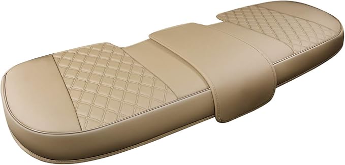 Black Panther Luxury PU Leather Rear Car Seat Cover, Compatible with Most Vehicles with 5 Seats, Adjustable Length 49-55'', D