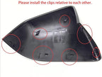 Compatible with Tesla Model Y Side Mirror Cover Replacement 2021 2022 2023 2024, Left & Right Side Rearview Mirror Cover Cap for Model Y Accessories(Black)2pcs