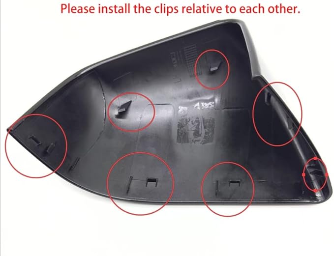 Compatible with Tesla Model Y Side Mirror Cover Replacement 2021 2022 2023 2024, Left & Right Side Rearview Mirror Cover Cap for Model Y Accessories(Black)2pcs