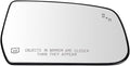 TRQ Passenger Side Heated Mirror Glass Blind Spot Convex Compatible with 2015-2017 Chevrolet Equinox GMC Terrain GM1324507