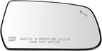 TRQ Passenger Side Heated Mirror Glass Blind Spot Convex Compatible with 2015-2017 Chevrolet Equinox GMC Terrain GM1324507