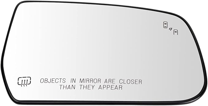 TRQ Passenger Side Heated Mirror Glass Blind Spot Convex Compatible with 2015-2017 Chevrolet Equinox GMC Terrain GM1324507