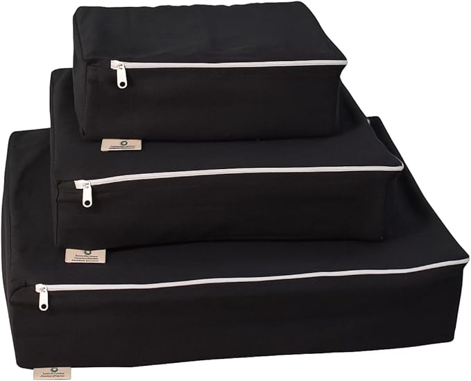 Packing Cubes Bag Pure Canvas Travel Organizers (10"x7"x3x") with Durable YKK Zippers for Clothes, Shoes & Luggage Storage (S