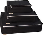 Packing Cubes Bag Pure Canvas Travel Organizers (10"x7"x3x") with Durable YKK Zippers for Clothes, Shoes & Luggage Storage (S