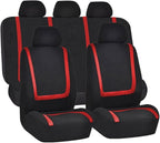 BELOMI Car Seat Covers Full Set, Breathable Premium Cloth Automotive Seat Cover, Universal Front and Rear Seat Covers, Easy t