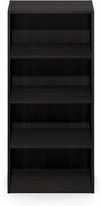 Furinno Basic Book Shelf, 4-Tier Bookcase with Open Shelf, Bookshelf, Cube Storage Organizer, 11 x 17 x 35, for Living Room, 