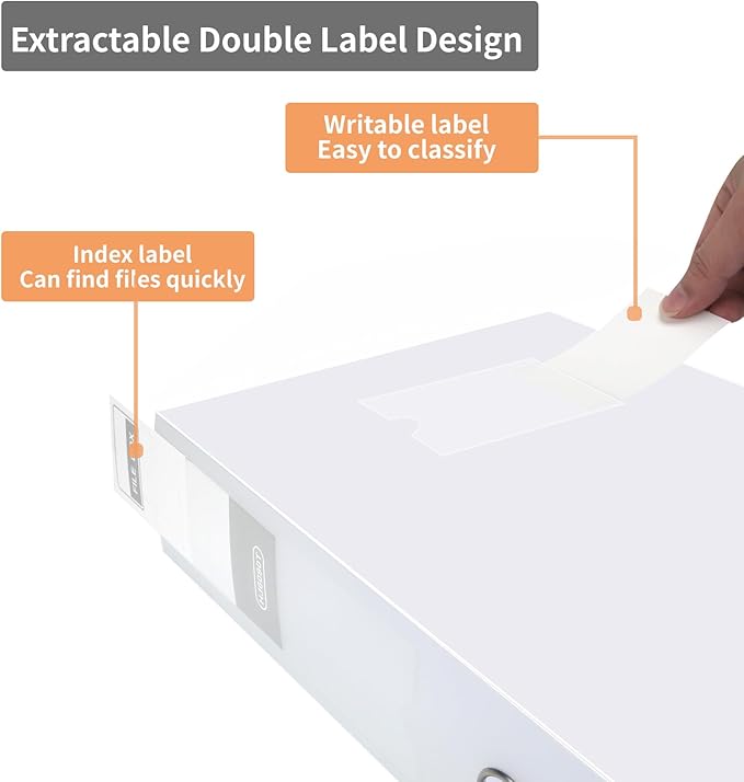 HUA JIE A4 Storage File Boxes Plastic Archives Cases with Lid, File Folder Organizer Document Filing Box for office,31×5.5×23