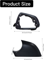 Fits For Tesla Model 3 Left Driver Side Wing Mirror Cover and Mirror Frame Set Rearview Lower Holder Tray Cap Housing 2017-2024(left side black)