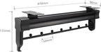Pull Out Clothes Rail Extendable Pull Out Closet Rod - Wardrobe Pull-Out Trousers Rack, Extendable Wardrobe Rail in Steel, Ad