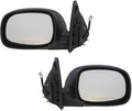 TRQ Driver and Passenger Side Mirror Assembly Set Power Heated Foldaway Paint to Match Compatible with 2001-2007 Toyota Sequo