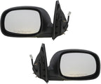 TRQ Driver and Passenger Side Mirror Assembly Set Power Heated Foldaway Paint to Match Compatible with 2001-2007 Toyota Sequo