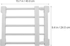 KALLORY Versatile Nail-Free Adjustable Wardrobe Storage Shelf Divider 30-40cm White Closet Organizer for Clothes Partition an