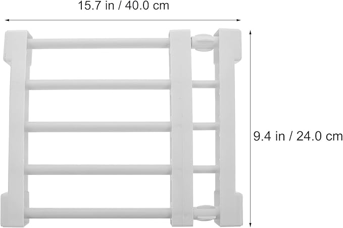 KALLORY Versatile Nail-Free Adjustable Wardrobe Storage Shelf Divider 30-40cm White Closet Organizer for Clothes Partition an