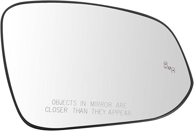 TRQ Right Passenger Side Mirror Glass Heated Blind Spot Convex Compatible with 2019-2023 Toyota RAV4 TO1325143