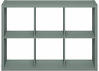 Furinno Cubicle Book Shelf, 6-Cube Bookshelf, Extra Thick Frame Horizontally & Vertically Reversible Bookcase with Open Back,