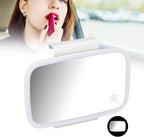 LED Sun Visor Mirror,Car Sun Visor Vanity Mirror,Built in Surround LED Lights with Touch Screen, with Retractable Back Clip for Universal Sun Visor