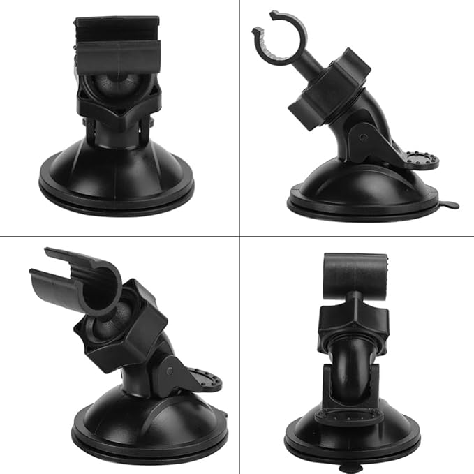 4 Pack Universal Car Dash Cam Mount - Vacuum Suction Cup Holder with 4 Interchangeable Heads for GPS Navigation and Dashboard Recorder(Card Slot)
