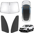 Karltys 3PCS Windshield Sun Shade for 2017-2022 Honda CRV, Thickened Front and Side Window Sunshade Custom Fit CR-V, Foldable Sun Visor Cover UV Blocker Keeps Your Car Cool