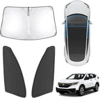 Karltys 3PCS Windshield Sun Shade for 2017-2022 Honda CRV, Thickened Front and Side Window Sunshade Custom Fit CR-V, Foldable Sun Visor Cover UV Blocker Keeps Your Car Cool