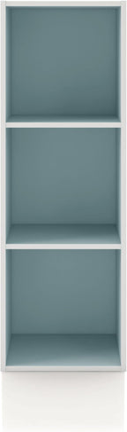 Homes: Inside + Out Apexa 3-Cube Storage Organizer Shelves, Stackable Wood Bookcase Fits Cubby Bins for Organization, Dorm Te