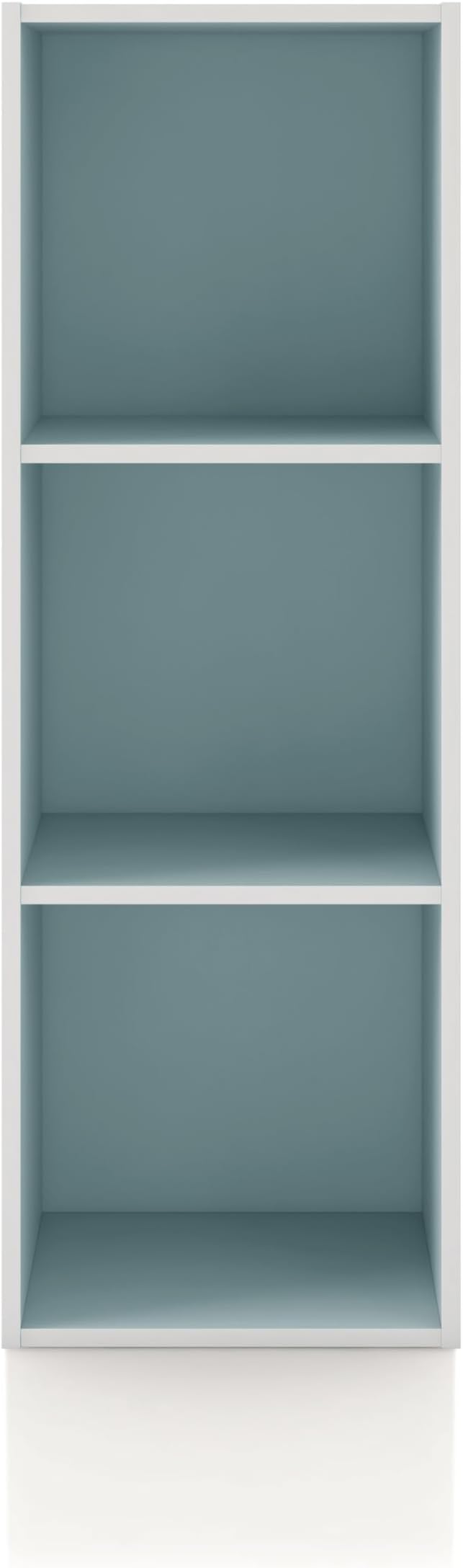 Homes: Inside + Out Apexa 3-Cube Storage Organizer Shelves, Stackable Wood Bookcase Fits Cubby Bins for Organization, Dorm Te