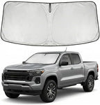 Windshield Sun Shade for Chevy Colorado 2015-2024 2025 2026 Sunshade Front Window Shade Custom Fit Colorado Accessories Sun Visor Foldable Shade Blocks UV Rays Accessories
