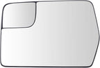 TRQ Driver Side Mirror Glass Heated Power Clear Convex Compatible with 2011-2014 Ford F-150
