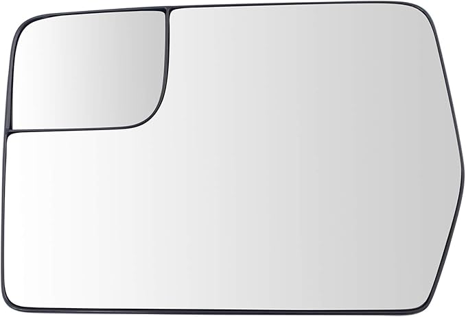 TRQ Driver Side Mirror Glass Heated Power Clear Convex Compatible with 2011-2014 Ford F-150