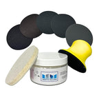 Cerium Oxide, Oxido de Cerio, Glass Polishing Kit, High Grade, Glass Scratch Remover, Set with 3" Backing PAD, Wool Felt, and