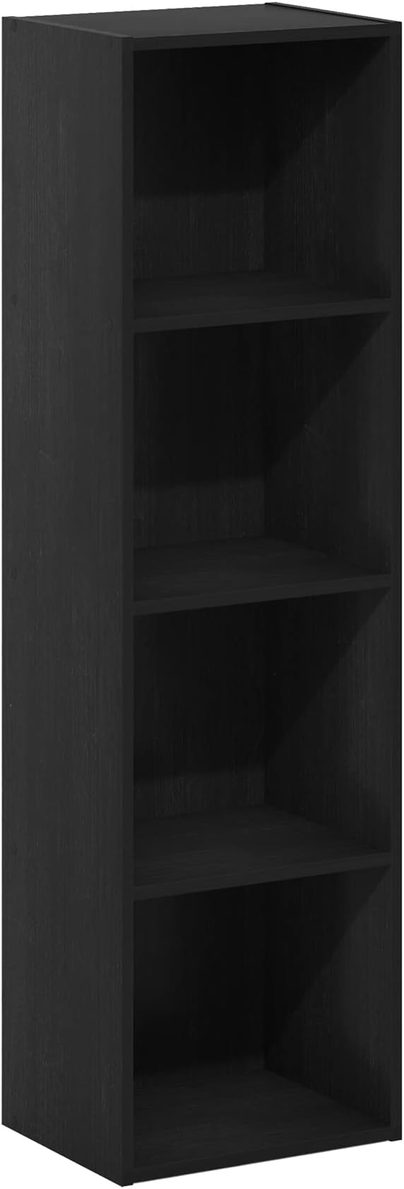 Furinno PASIR Book Shelf, 4-Tier Bookcase, Modern Standing Bookshelf, Open Storage Shelf, 9 x 12 x 42 Inches, for Home Office