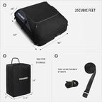 Roof Top Carrying Bags, 25 Cubic Feet Waterproof Rooftop Cargo Carrier + 6 Door Hooks Suitable for All Vehicle with/Without Rack