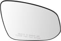 TRQ Passenger Side Door Mirror Glass Without Blind Spot Detection Clear Snap On Compatible with 2019-2023 Toyota RAV4 TO13251