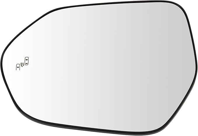 TRQ Driver Side Mirror Glass Heated Blind Spot Compatible with 2018-2022 Toyota Camry 2019-2023 Toyota Corolla TO1324141