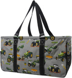 NGIL Extra Large Utility Tote Reusable Grocery Bag Oversized Collapsible for Groceries, Storage, Picnic, Beach (Tractor Truck-black)
