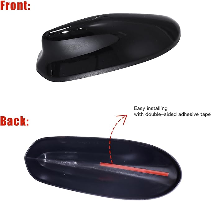 YINGTUU for Honda Accord 2018 2019 2020 2021 2022 Accessories Car Antenna Toppers Car Shark Fin Cover Decoration Exterior Trim Bright Black