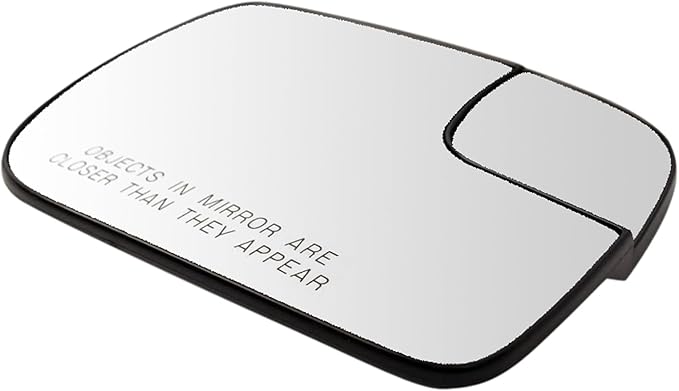 TRQ Right Passenger Side Mirror Glass Convex Snap On Compatible with 2016-2019 Ford Explorer 2013-2019 Ford Police Intercepto